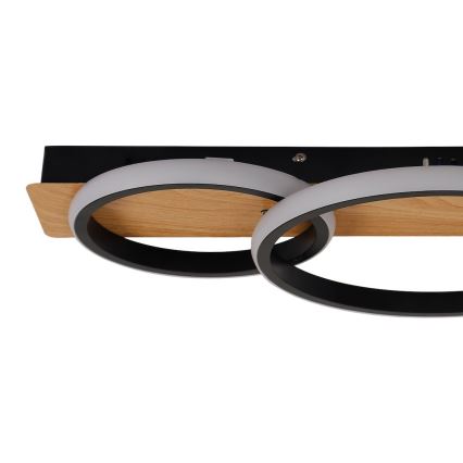 Plafoniera LED ROWENA LED/18W/230V nera/marrone