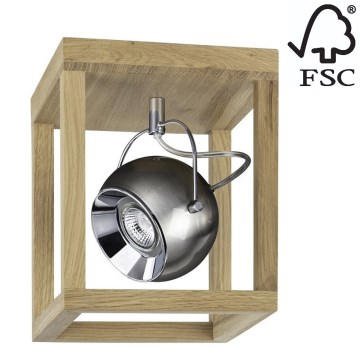 Plafoniera LED ROY 1xGU10/5W/230V quercia opaco - certificato FSC