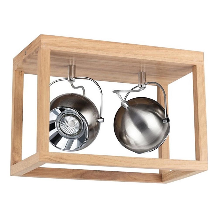 Plafoniera LED ROY 2xGU10/5W/230V quercia opaco