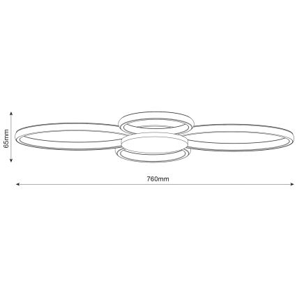 Plafoniera LED SABINA LED/38W/230V Ficus elastica