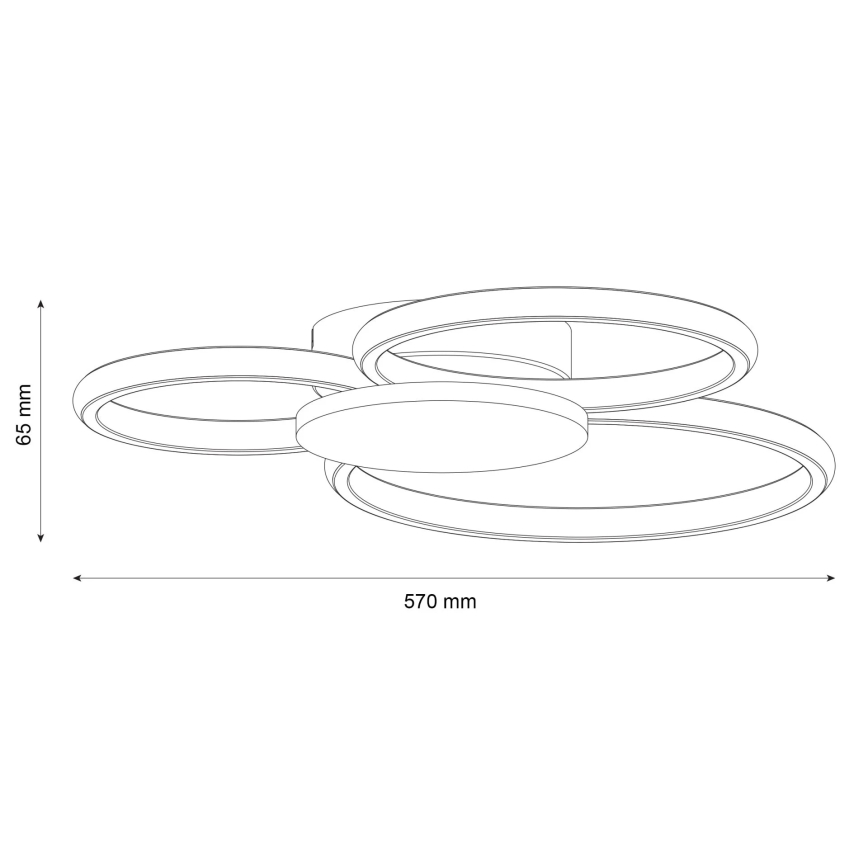 Plafoniera LED SABINA LED/38W/230V legno di caucciù
