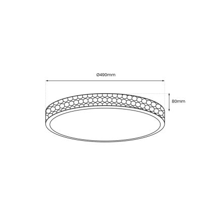 Plafoniera LED SHINY LED/34W/230V limpido