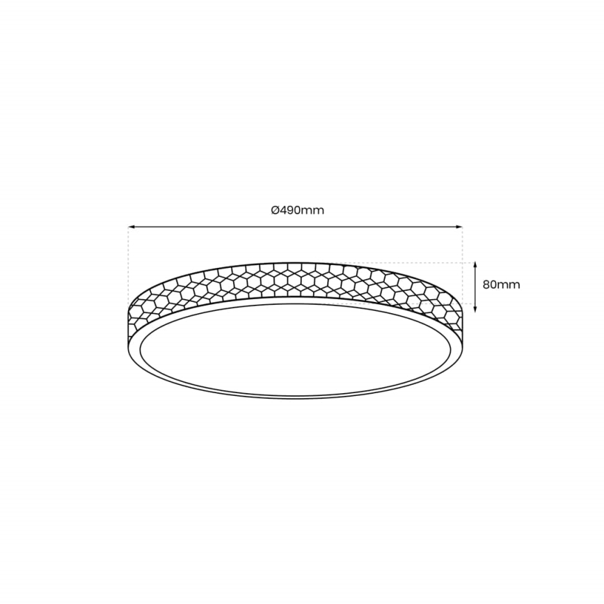 Plafoniera LED SHINY LED/34W/230V oro