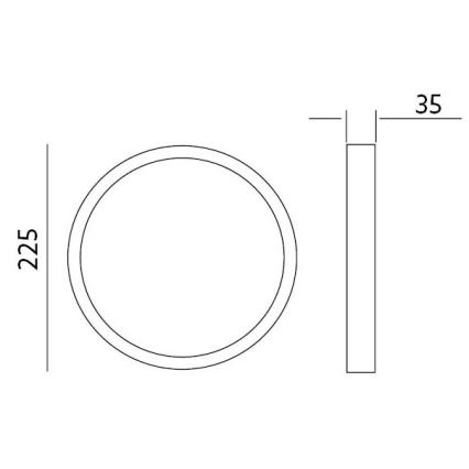 Plafoniera LED SIGARO CIRCLE LED/24W/230V 4000K IP40