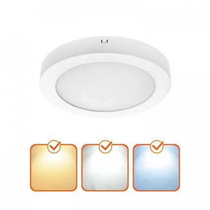 Plafoniera LED SIGARO LED/18W/230V 3000/4000/6500K diam. 22 cm bianca
