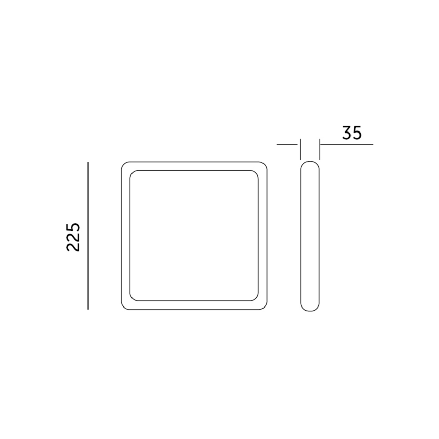 Plafoniera LED SIGARO SQUARE LED/18W/230V 4000K IP40