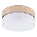 Plafoniera LED SIRJA BOHO LED/20W/230V 4000K Ø 35 cm beige/bianco