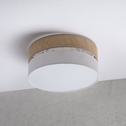 Plafoniera LED SIRJA BOHO LED/20W/230V 4000K Ø 35 cm beige/bianco