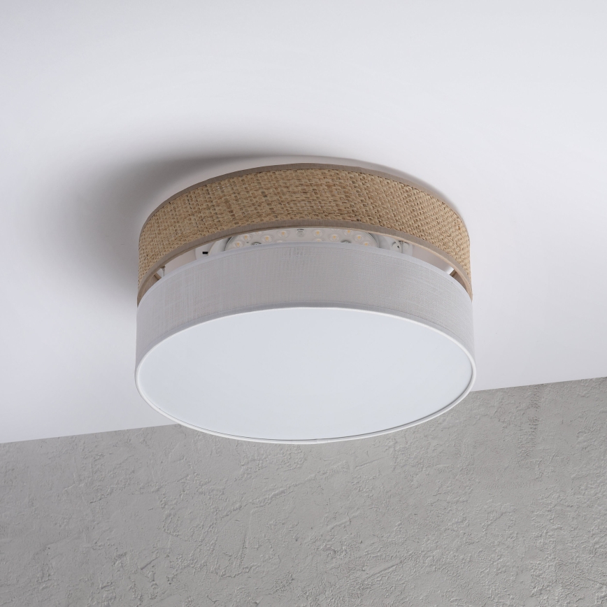 Plafoniera LED SIRJA BOHO LED/20W/230V 4000K Ø 35 cm beige/bianco
