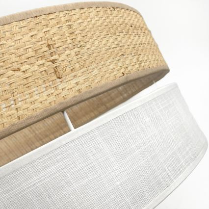 Plafoniera LED SIRJA BOHO LED/20W/230V 4000K Ø 35 cm beige/bianco