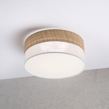 Plafoniera LED SIRJA BOHO LED/20W/230V 4000K Ø 35 cm beige/bianco