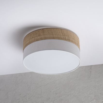 Plafoniera LED SIRJA BOHO LED/20W/230V 4000K Ø 35 cm beige/bianco