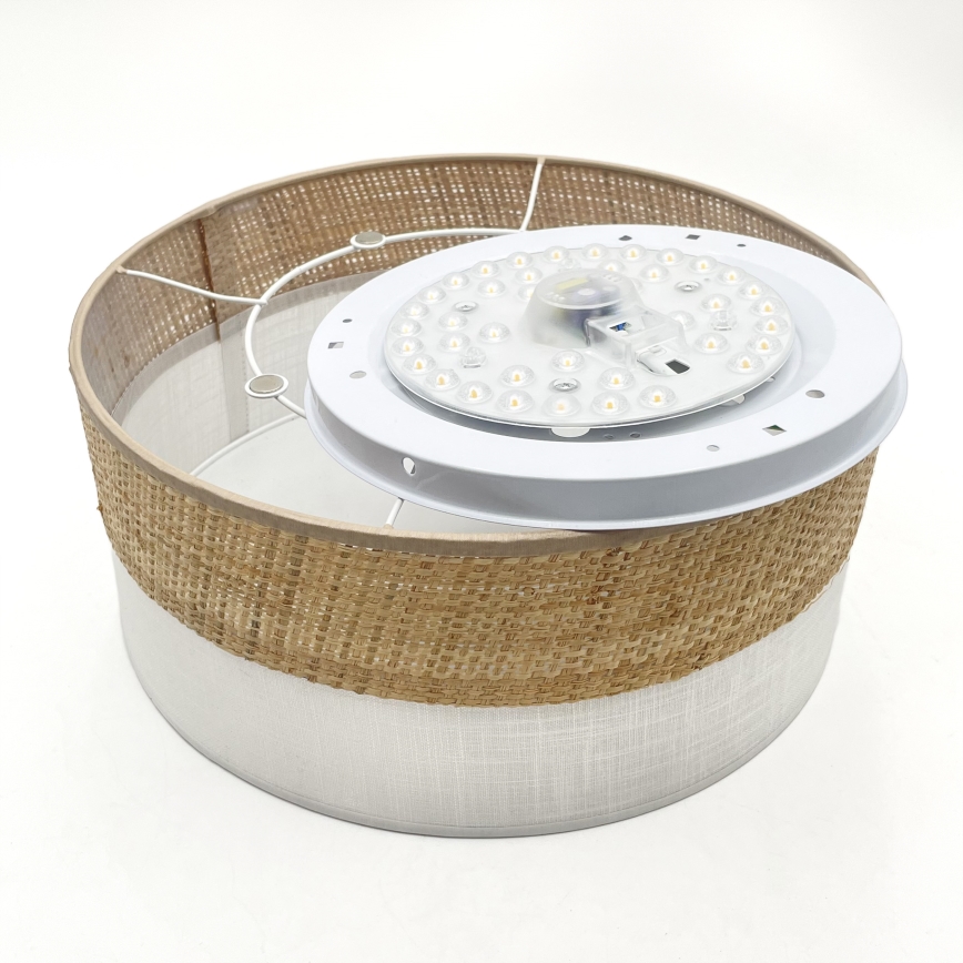 Plafoniera LED SIRJA BOHO LED/20W/230V 4000K Ø 35 cm beige/bianco