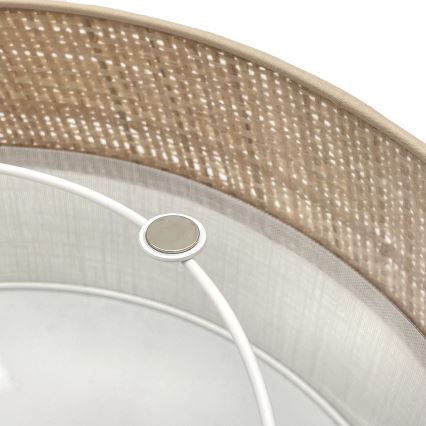 Plafoniera LED SIRJA BOHO LED/20W/230V 4000K Ø 35 cm beige/bianco