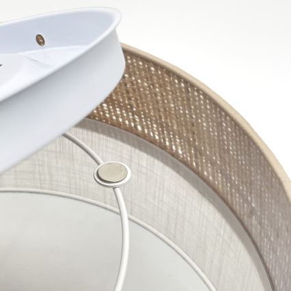 Plafoniera LED SIRJA BOHO LED/20W/230V 4000K Ø 35 cm beige/bianco