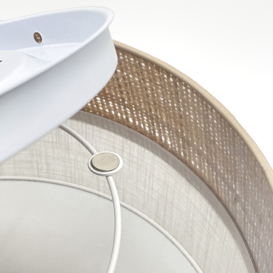 Plafoniera LED SIRJA BOHO LED/20W/230V 4000K Ø 35 cm beige/bianco