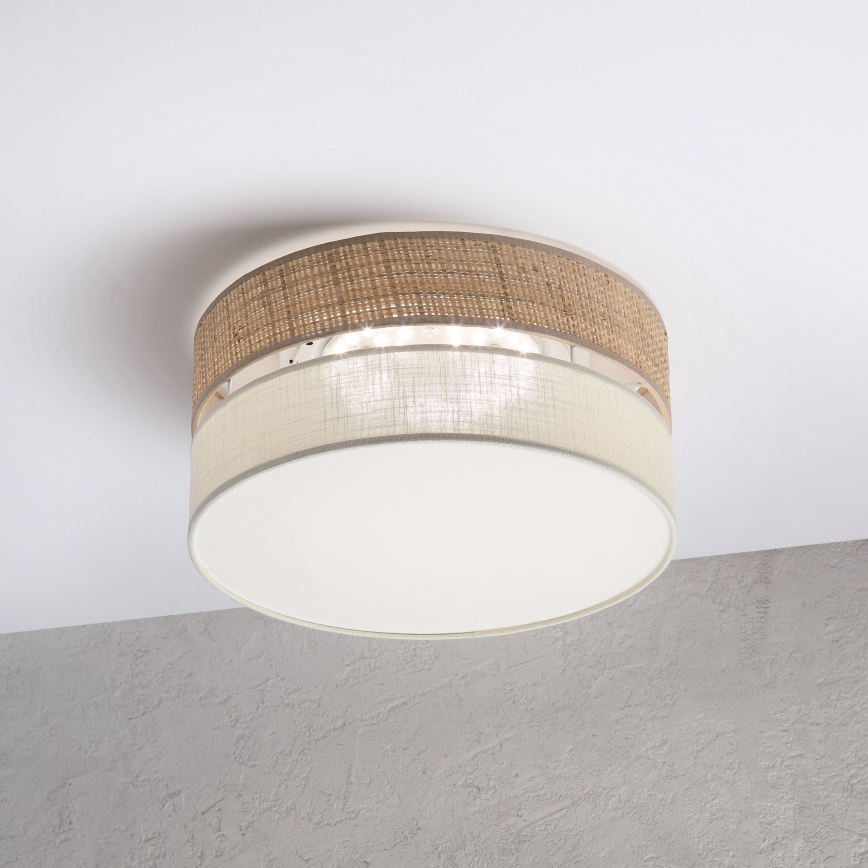 Plafoniera LED SIRJA BOHO LED/20W/230V 4000K Ø 35 cm beige/crema