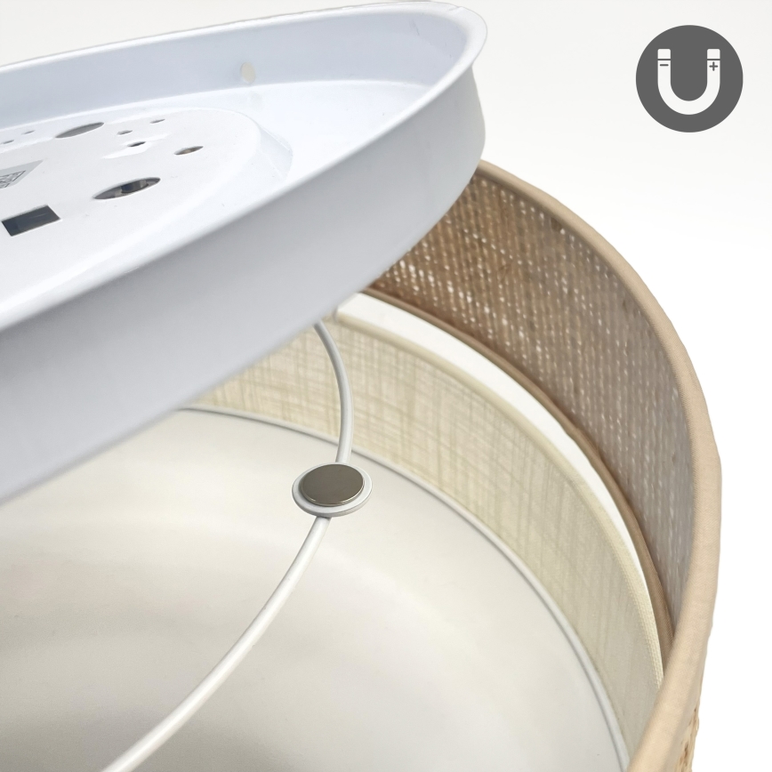 Plafoniera LED SIRJA BOHO LED/20W/230V 4000K Ø 35 cm beige/crema