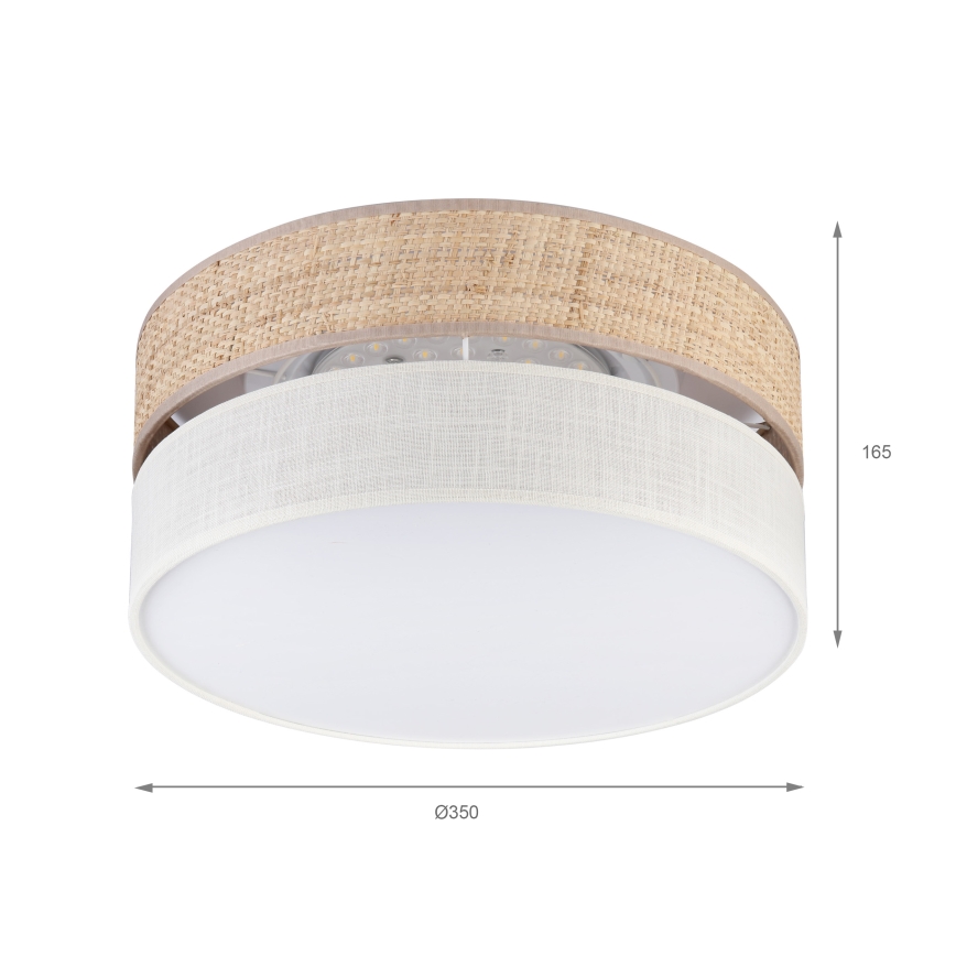 Plafoniera LED SIRJA BOHO LED/20W/230V 4000K Ø 35 cm beige/crema