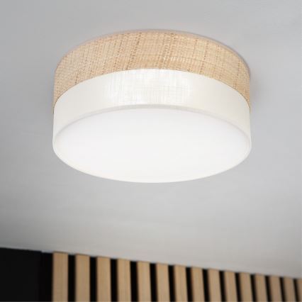 Plafoniera LED SIRJA BOHO LED/20W/230V 4000K Ø 35 cm beige/crema