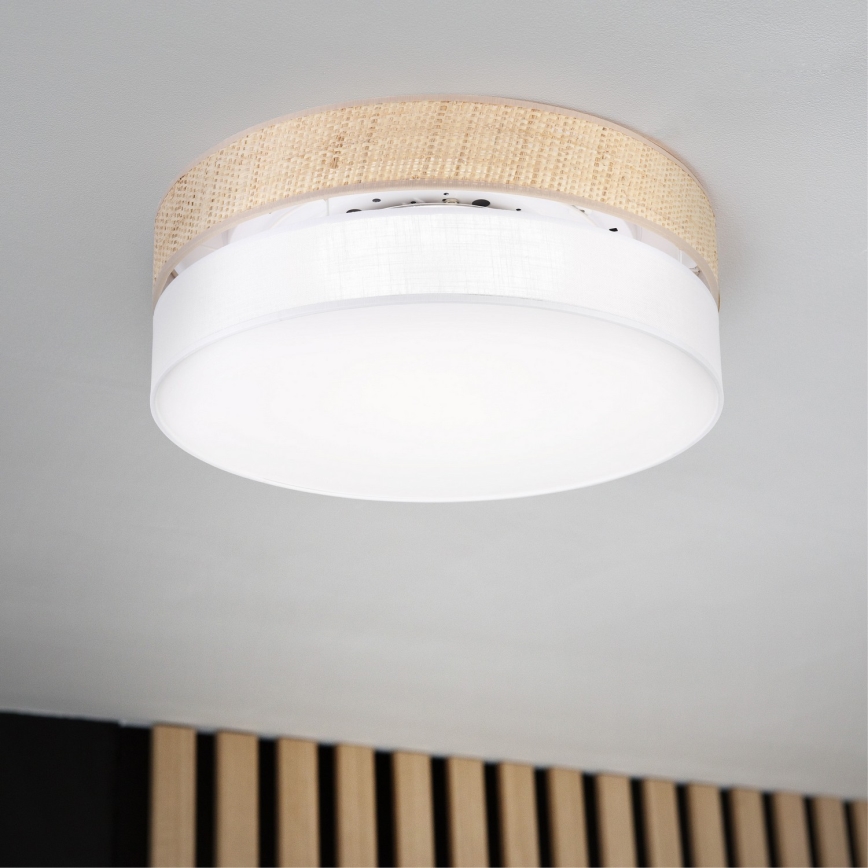 Plafoniera LED SIRJA BOHO LED/36W/230V 4000K Ø 45 cm beige/bianco