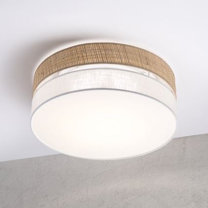 Plafoniera LED SIRJA BOHO LED/36W/230V 4000K Ø 45 cm beige/bianco