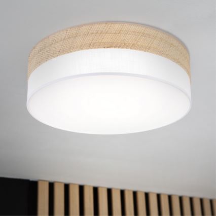 Lampada da soffitto LED SIRJA BOHO LED/36W/230V 4000K Ø 45 cm beige/bianco