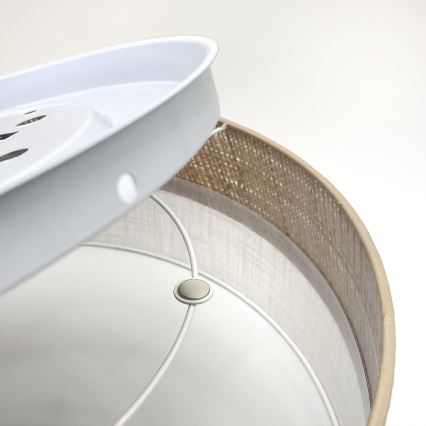 Lampada da soffitto LED SIRJA BOHO LED/36W/230V 4000K Ø 45 cm beige/bianco
