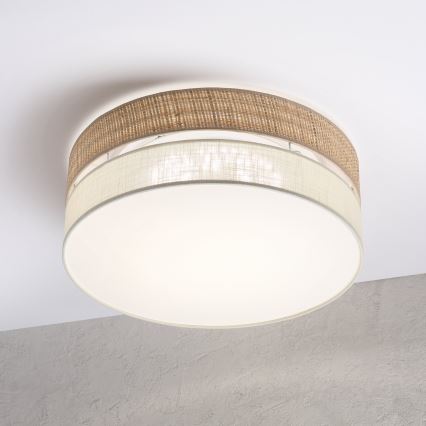 Plafoniera LED SIRJA BOHO LED/36W/230V 4000K diam. 45 cm beige/crema