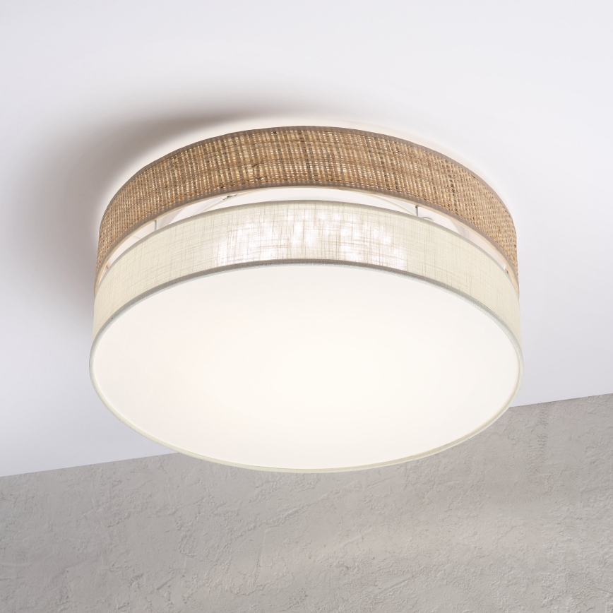 Plafoniera LED SIRJA BOHO LED/36W/230V 4000K diam. 45 cm beige/crema