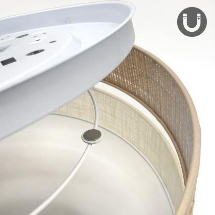 Plafoniera LED SIRJA BOHO LED/36W/230V 4000K diam. 45 cm beige/crema