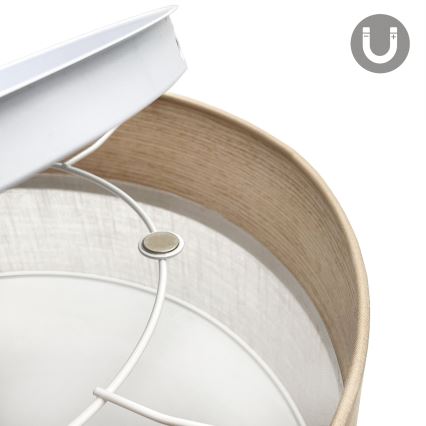 Plafoniera LED SIRJA WOOD LED/20W/230V diametro 35 cm bianco/quercia