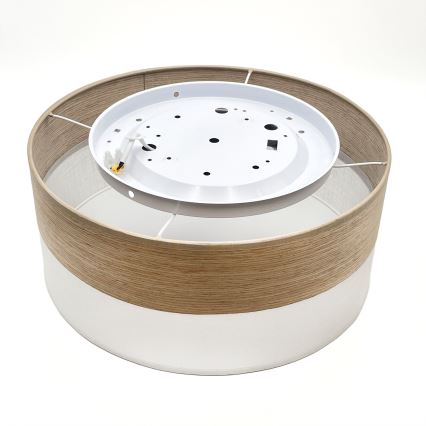 Plafoniera LED SIRJA WOOD LED/20W/230V diametro 35 cm bianco/quercia
