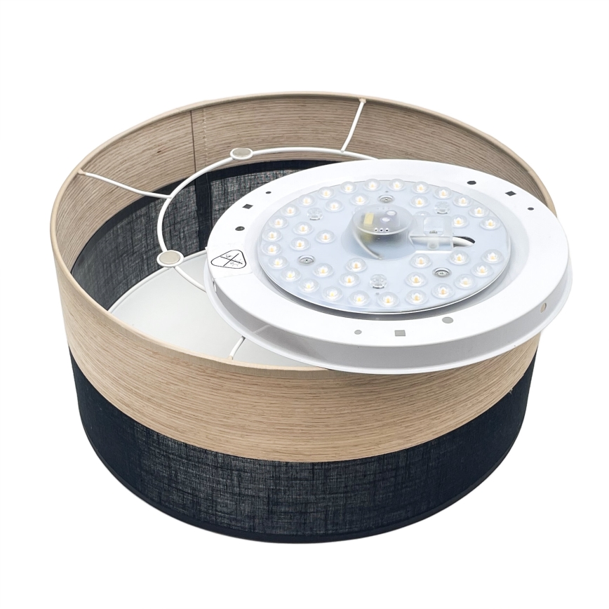 Plafoniera LED SIRJA WOOD LED/20W/230V diametro 35 cm nero/quercia