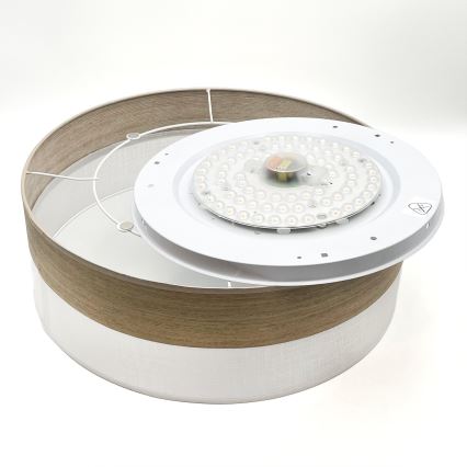 Plafoniera LED SIRJA WOOD LED/36W/230V diametro 45 cm bianco/quercia