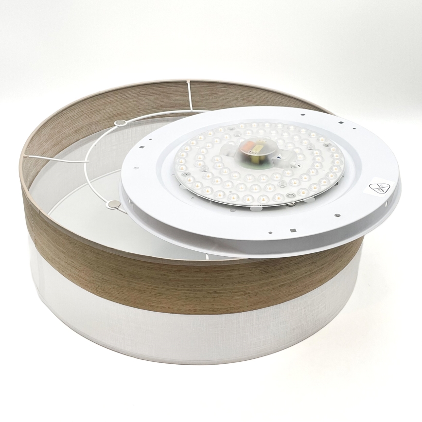 Plafoniera LED SIRJA WOOD LED/36W/230V diametro 45 cm bianco/quercia