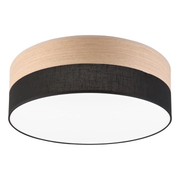 Plafoniera LED SIRJA WOOD LED/36W/230V diametro 45 cm nero/quercia
