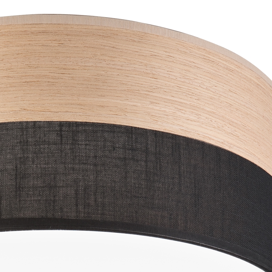 Plafoniera LED SIRJA WOOD LED/36W/230V diametro 45 cm nero/quercia