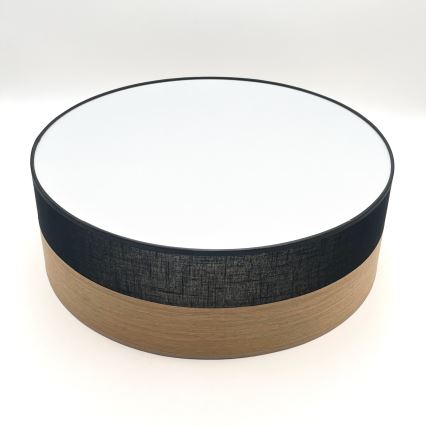 Plafoniera LED SIRJA WOOD LED/36W/230V diametro 45 cm nero/quercia