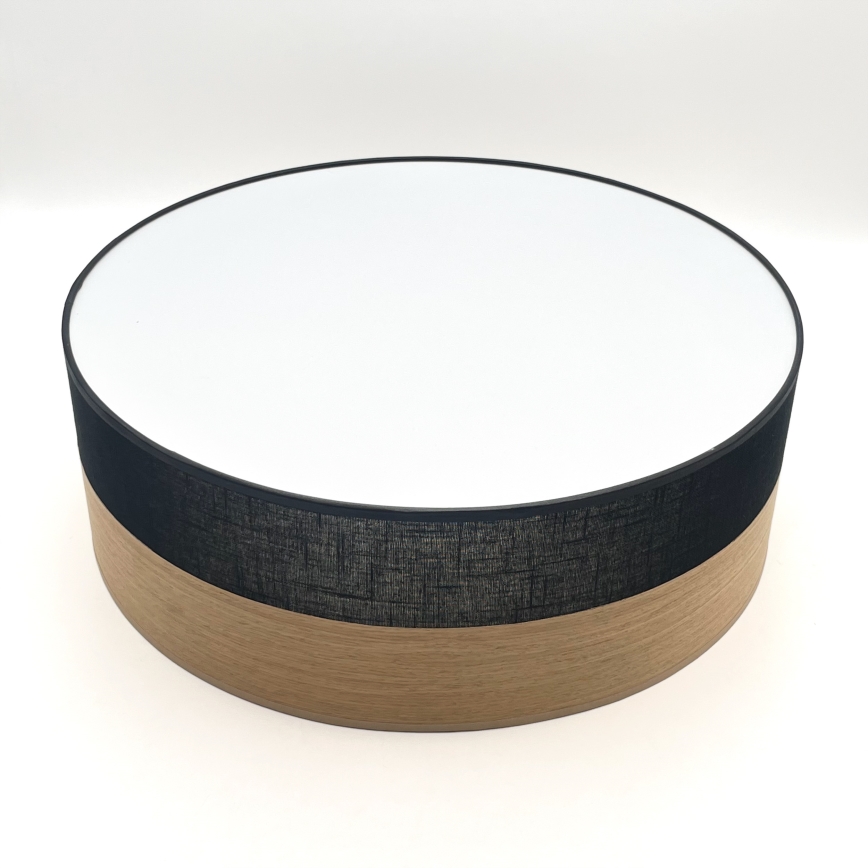 Plafoniera LED SIRJA WOOD LED/36W/230V diametro 45 cm nero/quercia