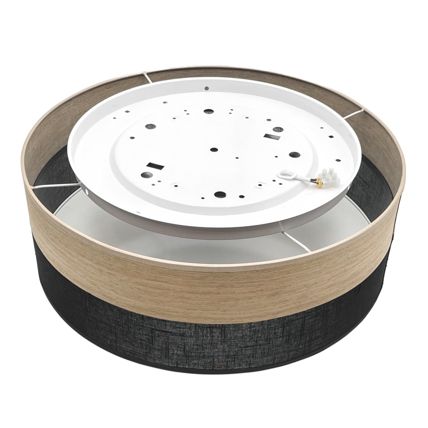 Plafoniera LED SIRJA WOOD LED/36W/230V diametro 45 cm nero/quercia