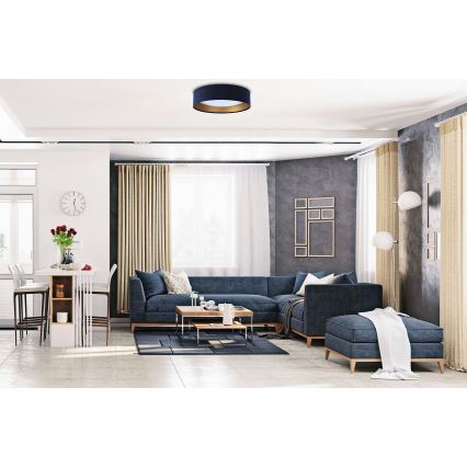 Plafoniera LED dimmerabile SMART GALAXY LED/36W/230V d. 55 cm 2700-6500K Wi-Fi Tuya blu/oro + telecomando