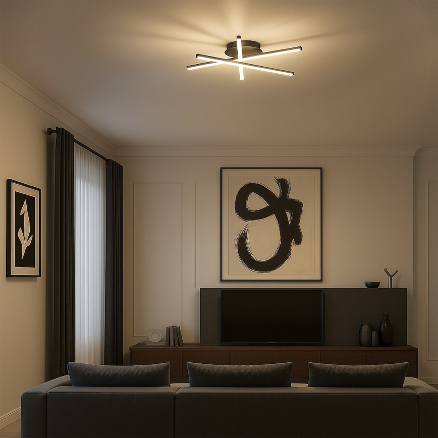 Plafoniera LED STICK LED/12W/230V nera