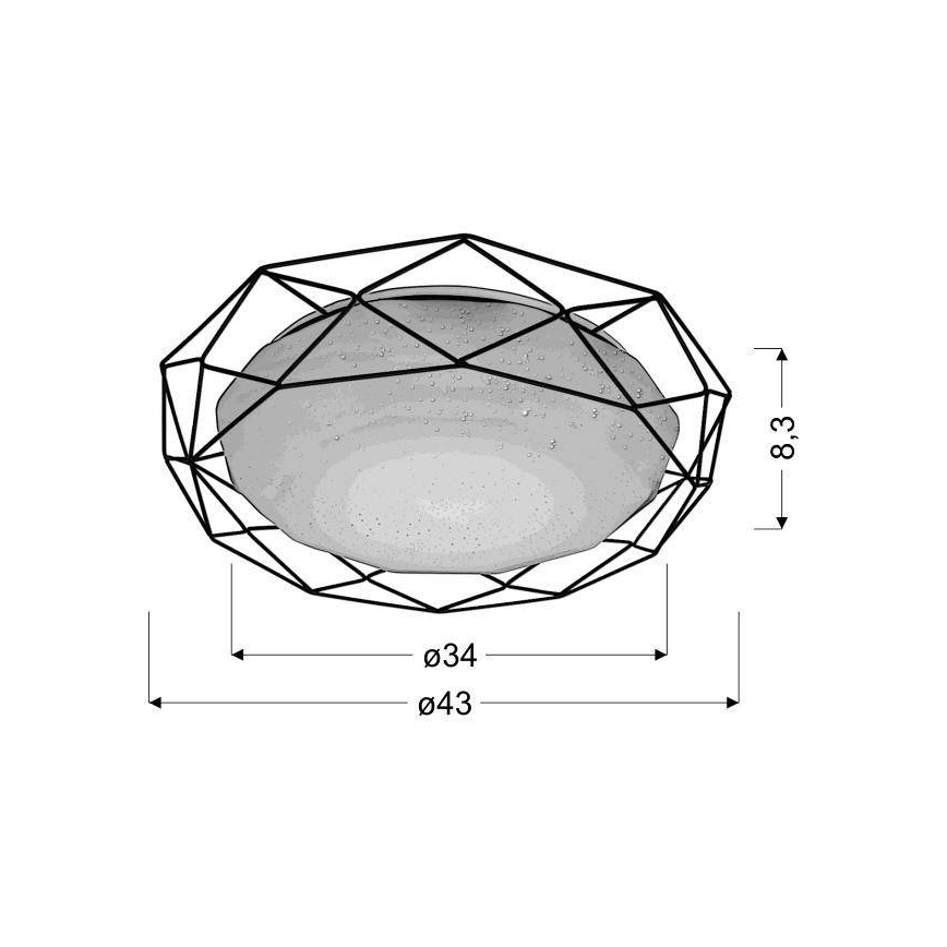 Plafoniera LED SVEN LED/24/230V oro