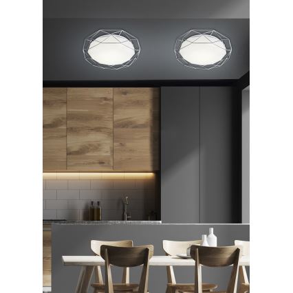 Plafoniera LED SVEN LED/24W/230V diametro 43 cm cromo lucido