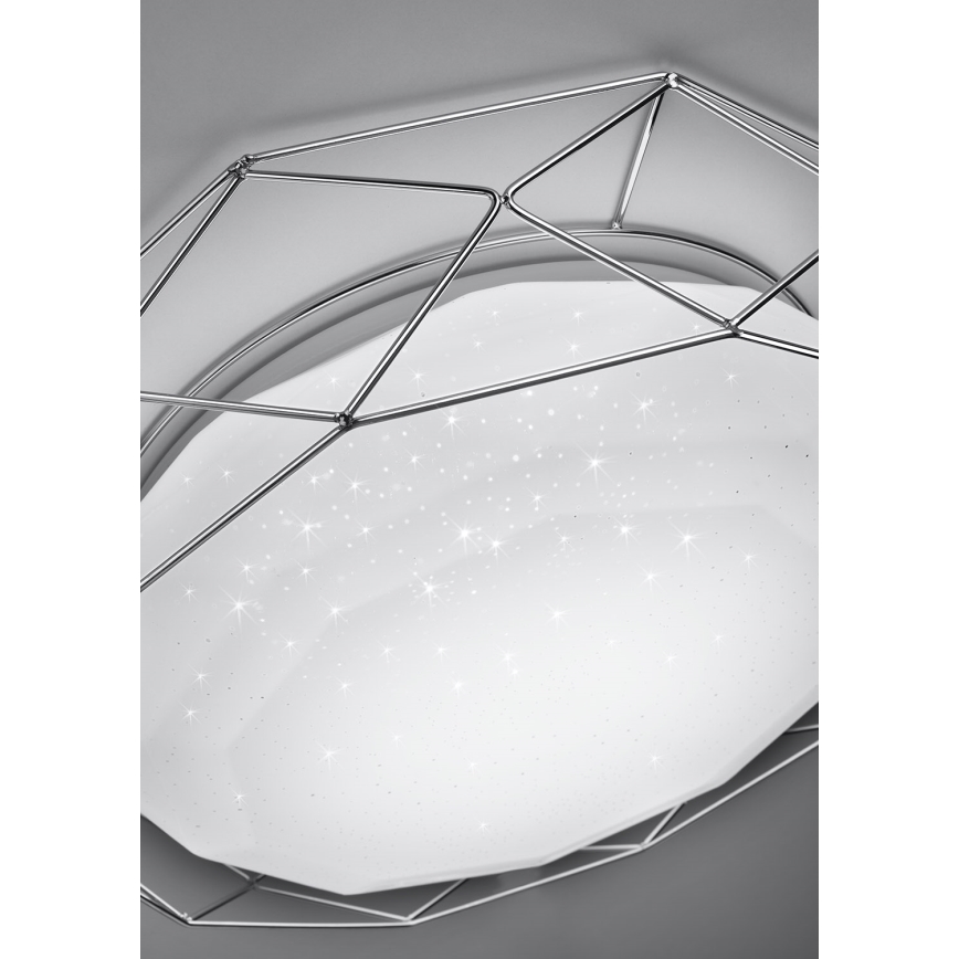 Plafoniera LED SVEN LED/24W/230V diametro 43 cm cromo lucido