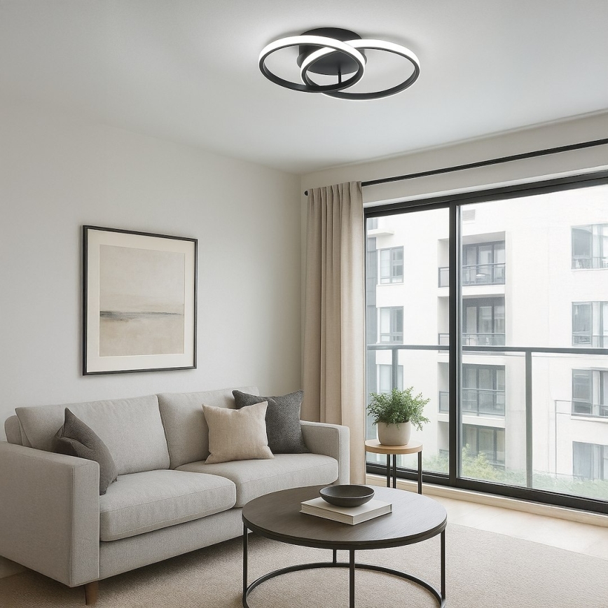 Plafoniera LED TITANO LED/12W/230V nera