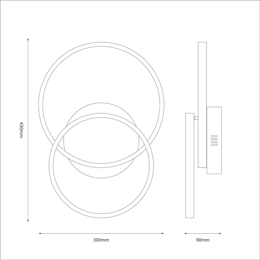 Plafoniera LED TITANO LED/12W/230V nera
