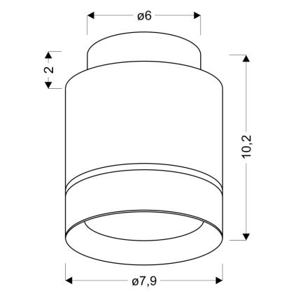 Plafoniera LED TUBA LED/12W/230V