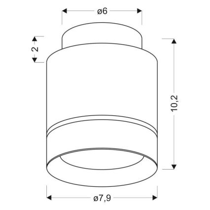 Plafoniera LED TUBA LED/12W/230V